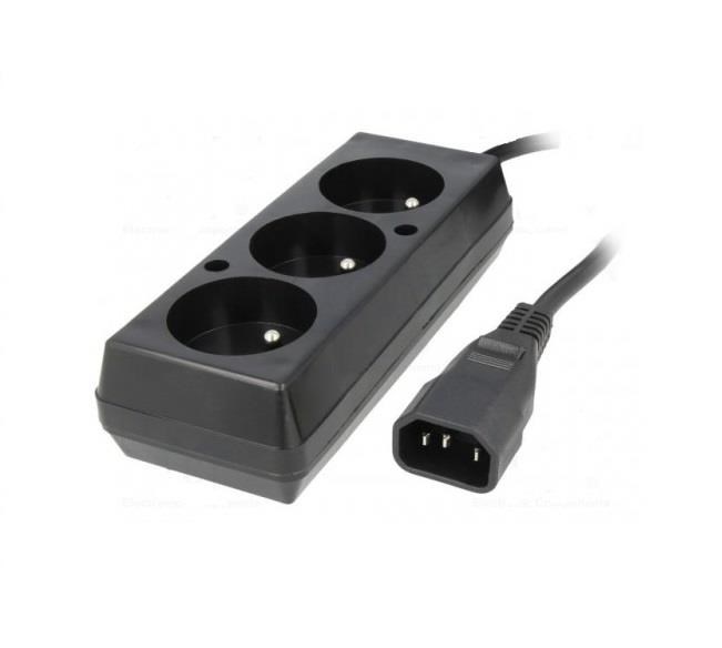Prodlužovací přívod 3x230V pro UPS (IEC320-C14),  30cm0 