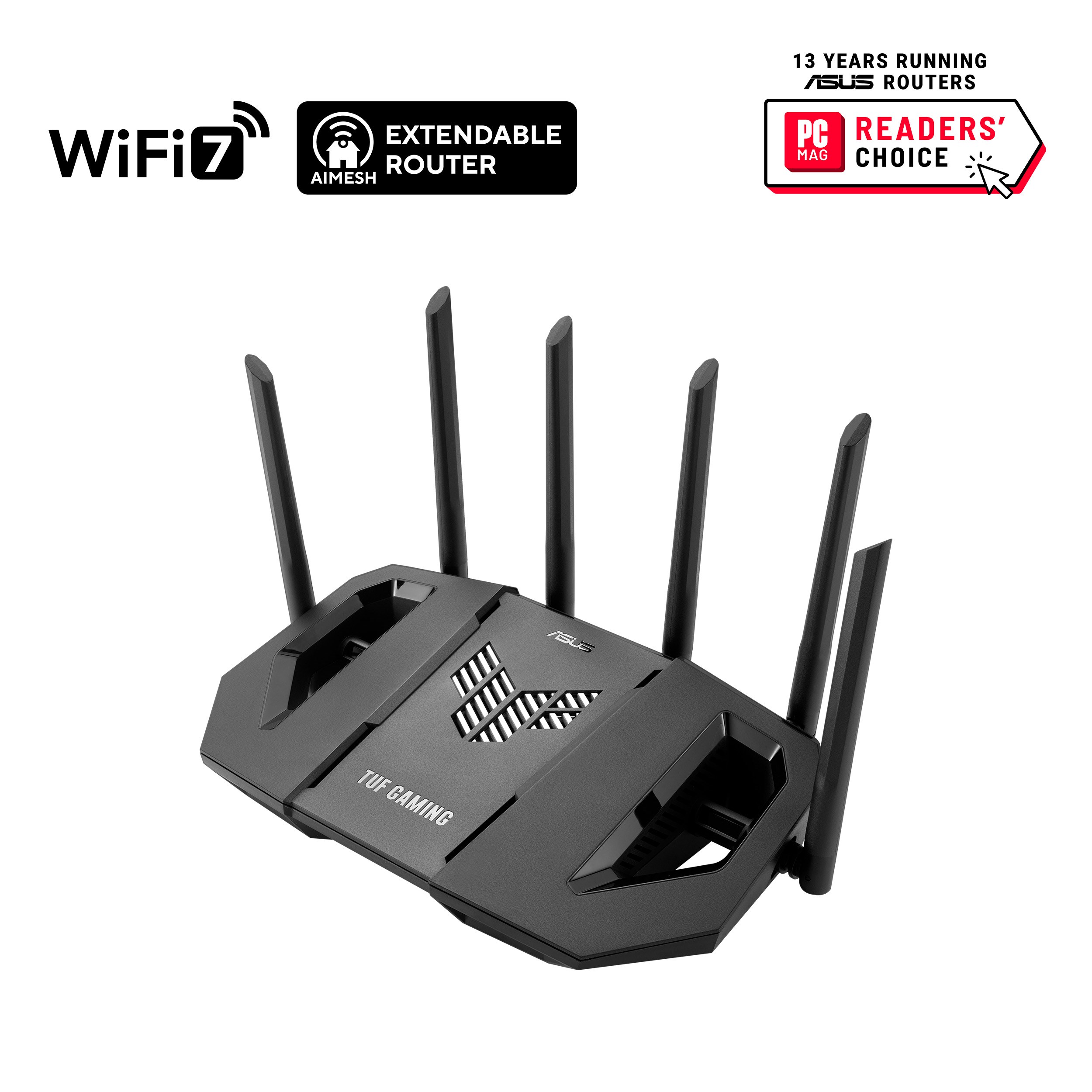 ASUS Herní Router TUF-BE9400 3-pásmový WiFi7 Router,  1x WAN,  3x LAN,  AiMesh2 