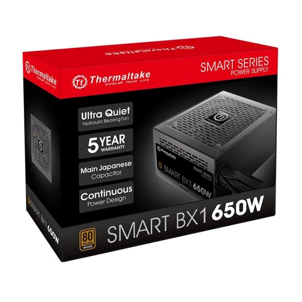 THERMALTAKE zdroj 650W Smart BX1 SE,  120mm,  80+ Bronze,  černá5 