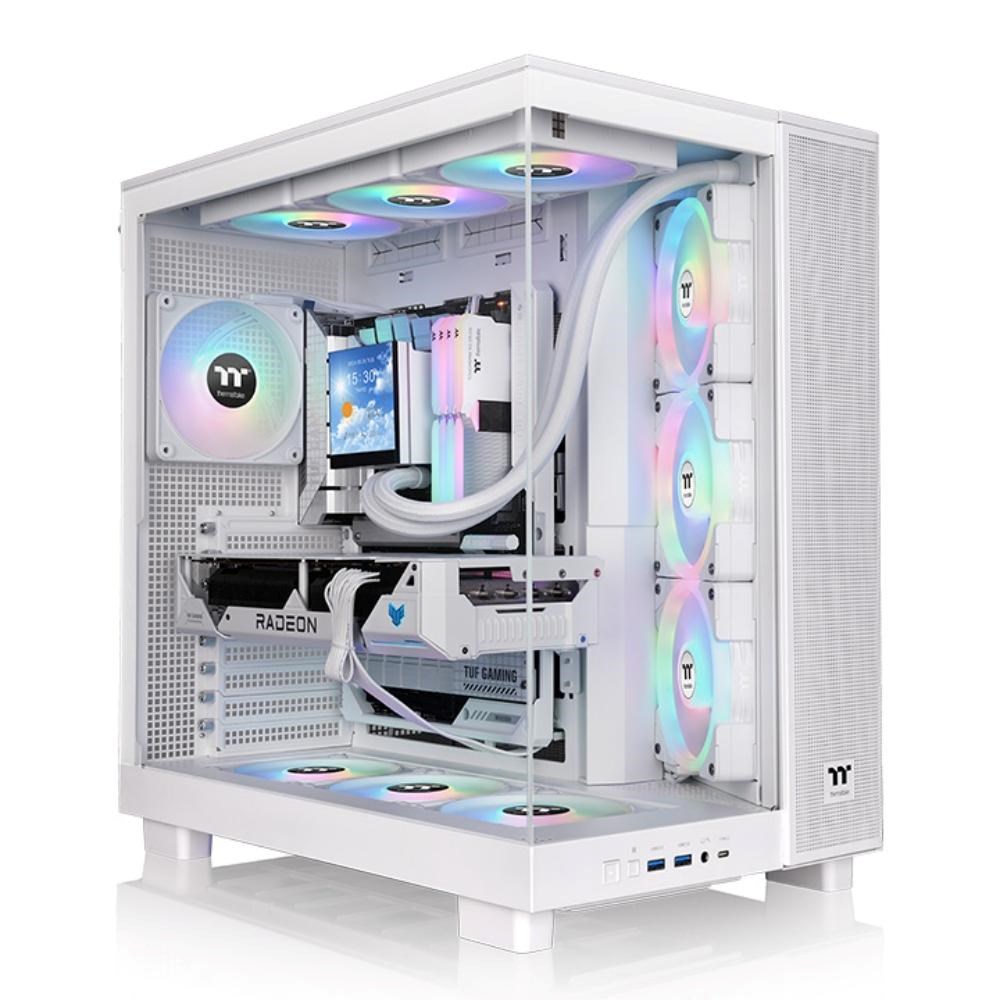 THERMALTAKE Case View 380 XL TG ARGB,  ATX,  Průhledná bočnice,  4x 120mm ARGB Fan,  bílá0 