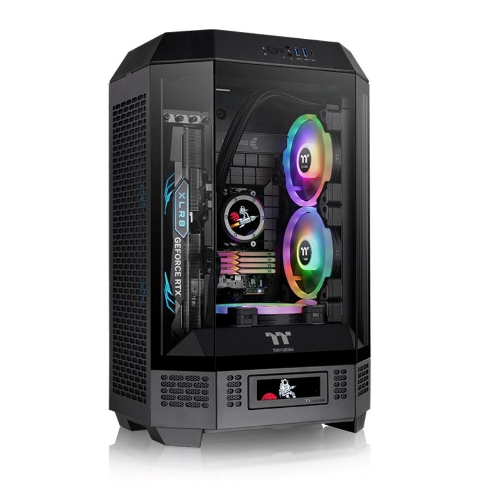 THERMALTAKE Case The Tower 300,  mATX,  Průhledná bočnice,  2x 140mm Fan,  černá0 