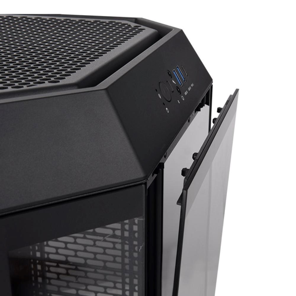 THERMALTAKE Case The Tower 300,  mATX,  Průhledná bočnice,  2x 140mm Fan,  černá5 