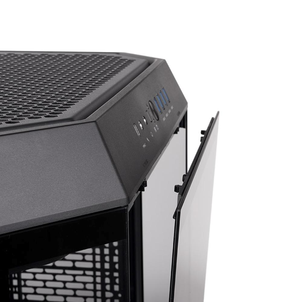 THERMALTAKE Case The Tower 600,  ATX,  Průhledná bočnice,  2x 140mm Fan,  černá5 