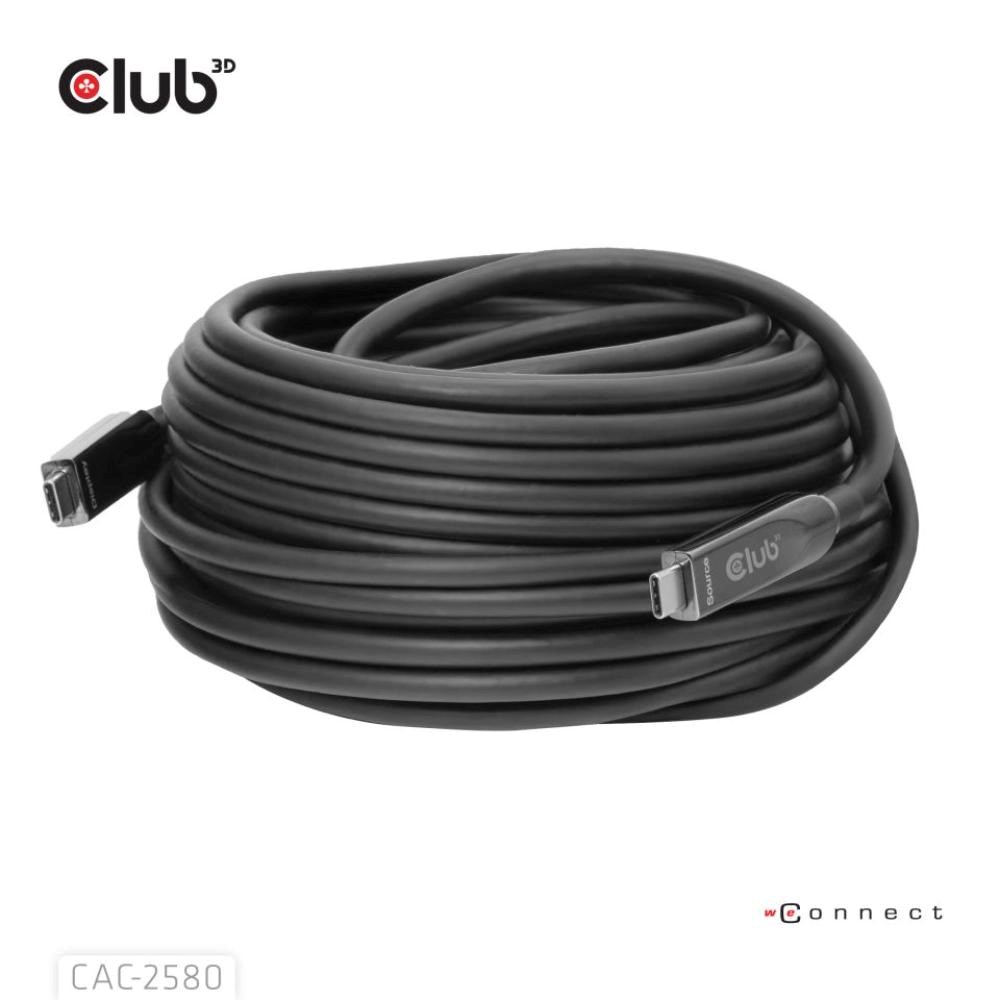 Club3D Kabel USB-C,  10 Gbps,  4K120Hz,  8K60Hz,  60W,  Bi-directional,  15m,  černá4 