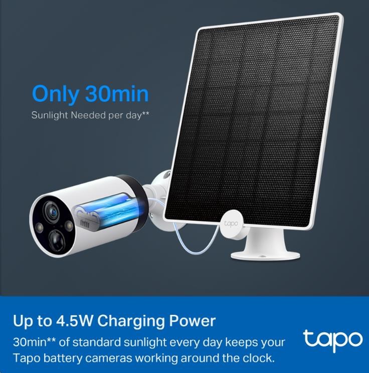 BAZAR - TP-Link Tapo A200 solární panel k Tapo C425,  Tapo C420,  Tapo DS205 - Rozbaleno (Komplet)0 