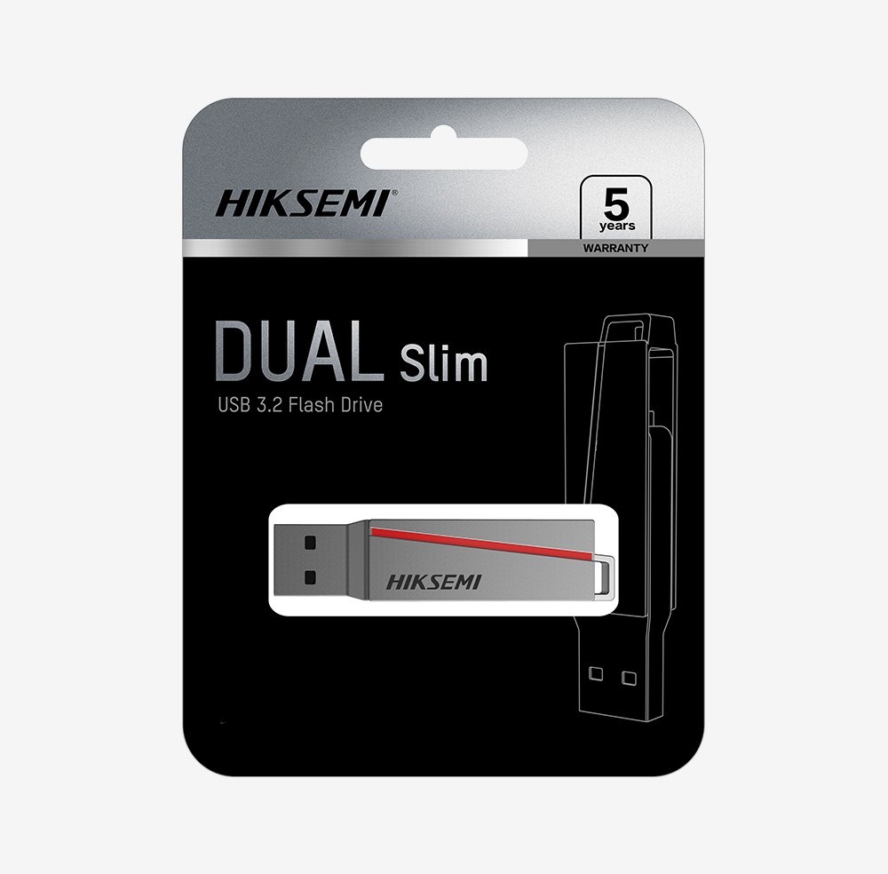 HIKSEMI Flash Disk 64GB Dual,  USB 3.2 (R:30-150 MB/ s,  W:15-45 MB/ s)1 