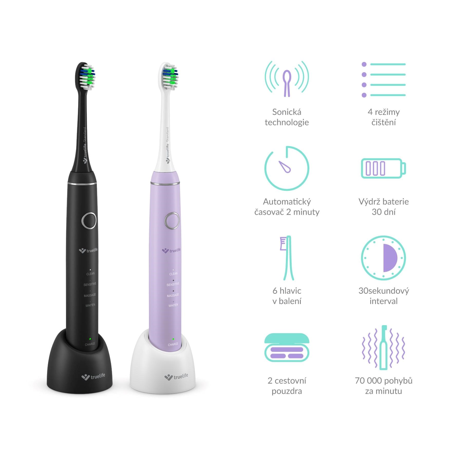 TrueLife SonicBrush Compact Duo Black /  Lavender2 