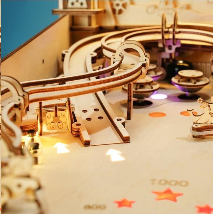 RoboTime 3D Dřevěné puzzle Hrací automat - Pinball Machine3 