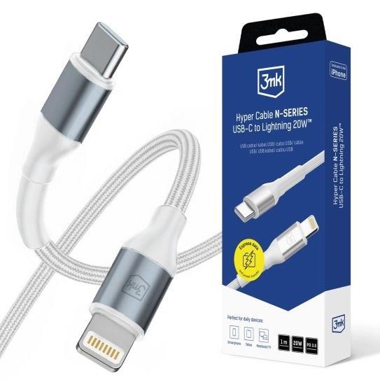3mk kabel Hyper Cable N-SERIES C to Lightning 1m 9V/ 2A 20W White0 