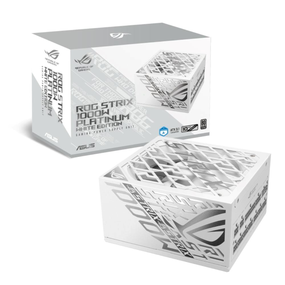 ASUS zdroj ROG STRIX 1000W White,  135mm,  80 Plus Platinum,  Plně modulární,  ATX 3.11 