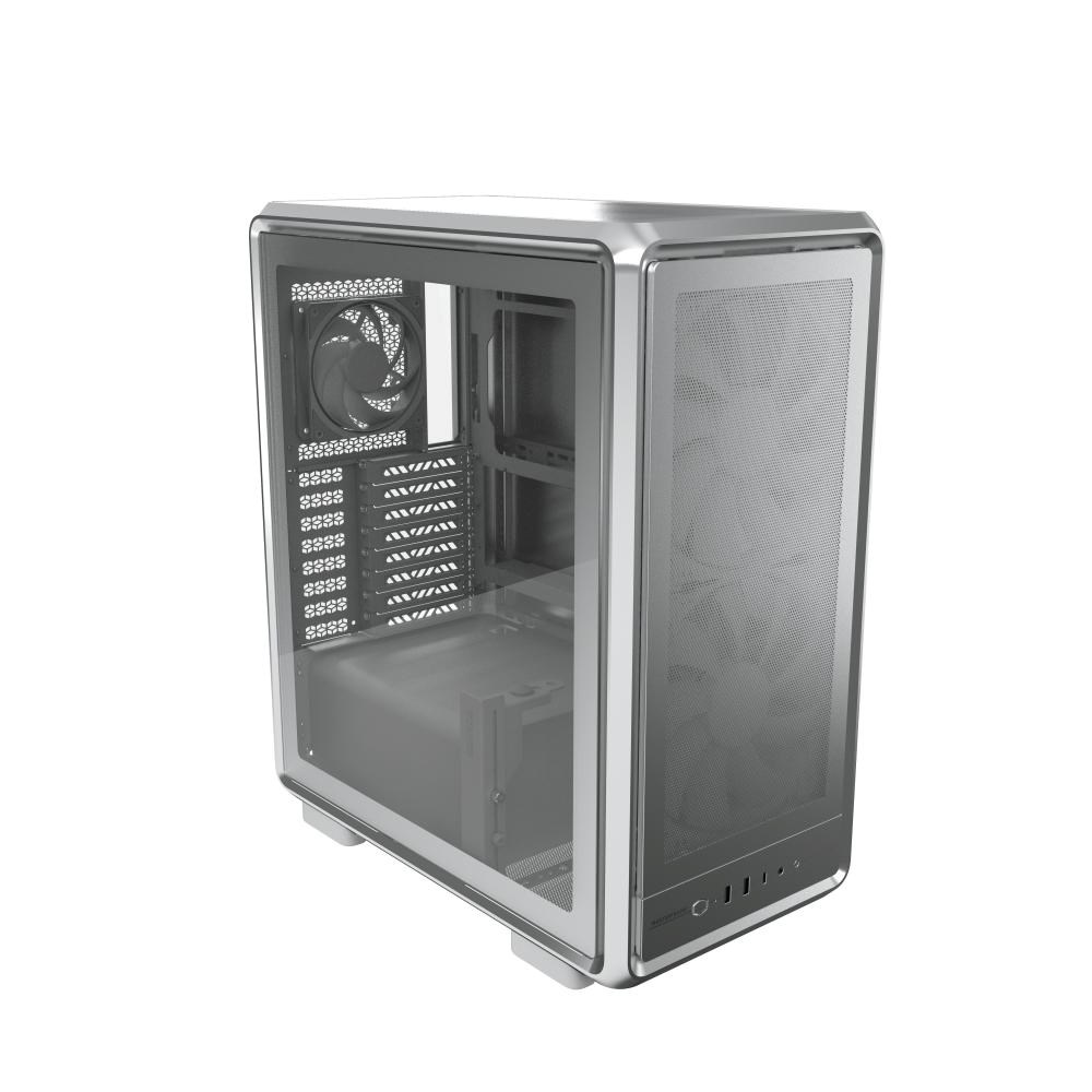Cooler Master case MasterFrame 500 Mesh Silver,  Průhledná bočnice,  ATX,  2x 200mm Fan,  1x 120mm Fan,  Šedá1 