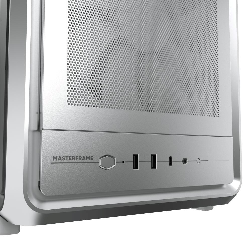 Cooler Master case MasterFrame 500 Mesh Silver,  Průhledná bočnice,  ATX,  2x 200mm Fan,  1x 120mm Fan,  Šedá8 