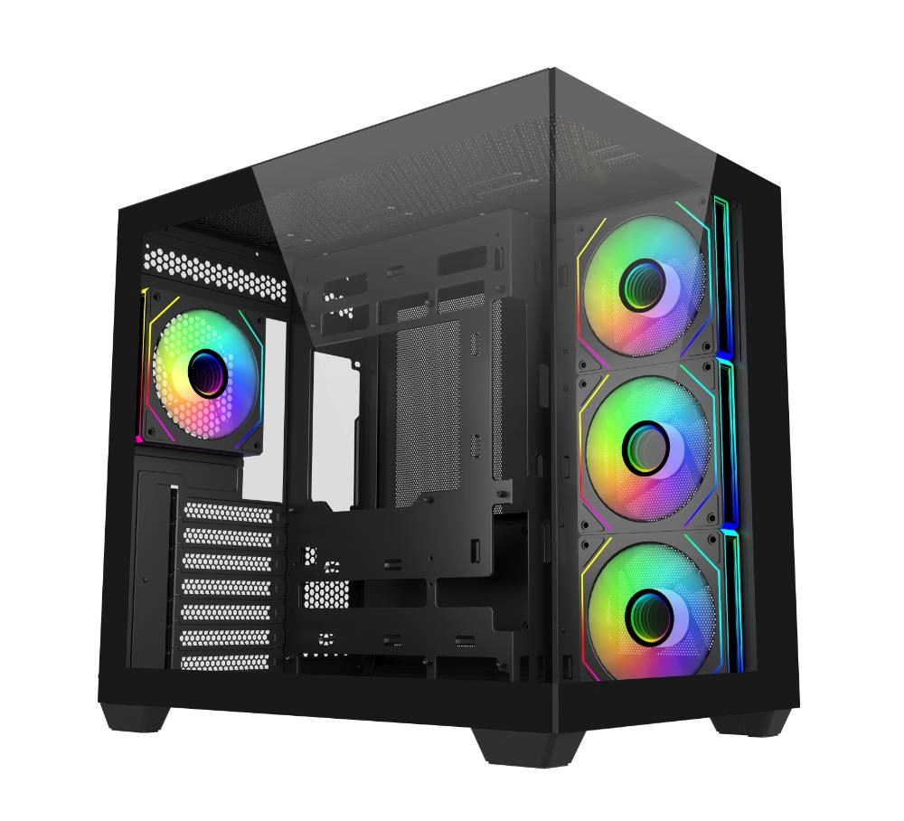 Cooler Master case Elite 681,  ATX,  Průhledná bočnice,  4x 120mm ARGB Fan,  Černá0 