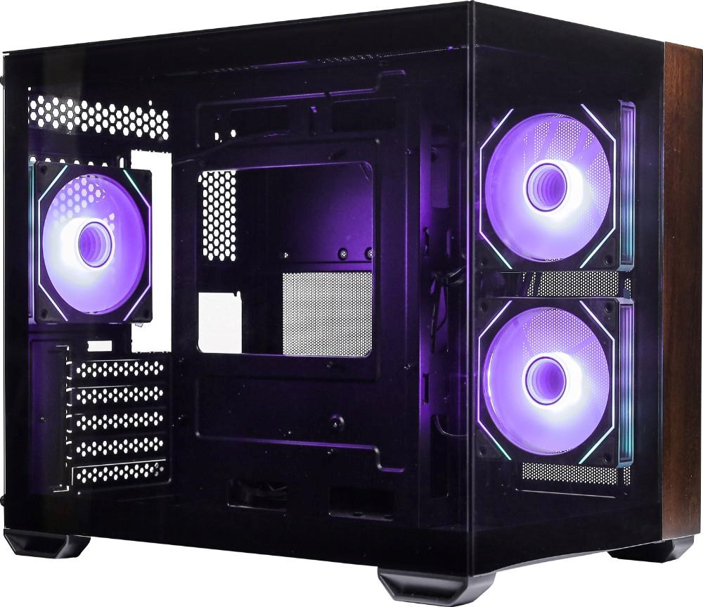 Cooler Master case Elite 481 Wood,  mATX,  Průhledná bočnice,  3x 120mm ARGB Fan,  Černá5 