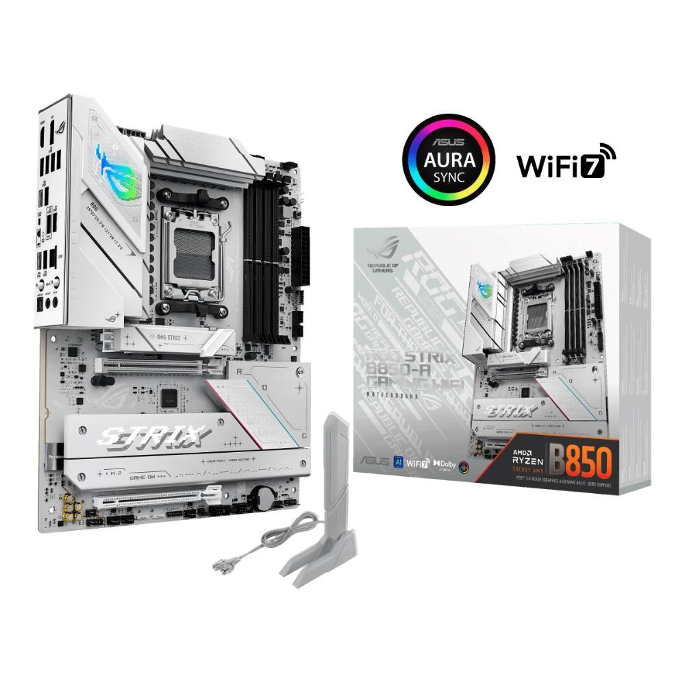 BAZAR - ASUS MB Sc AM5 ROG STRIX B850-A GAMING WIFI,  AMD B850,  4xDDR5,  1xDP,  1xHDMI,  WiFi,  ATX - Poškozený obal (Komplet0 