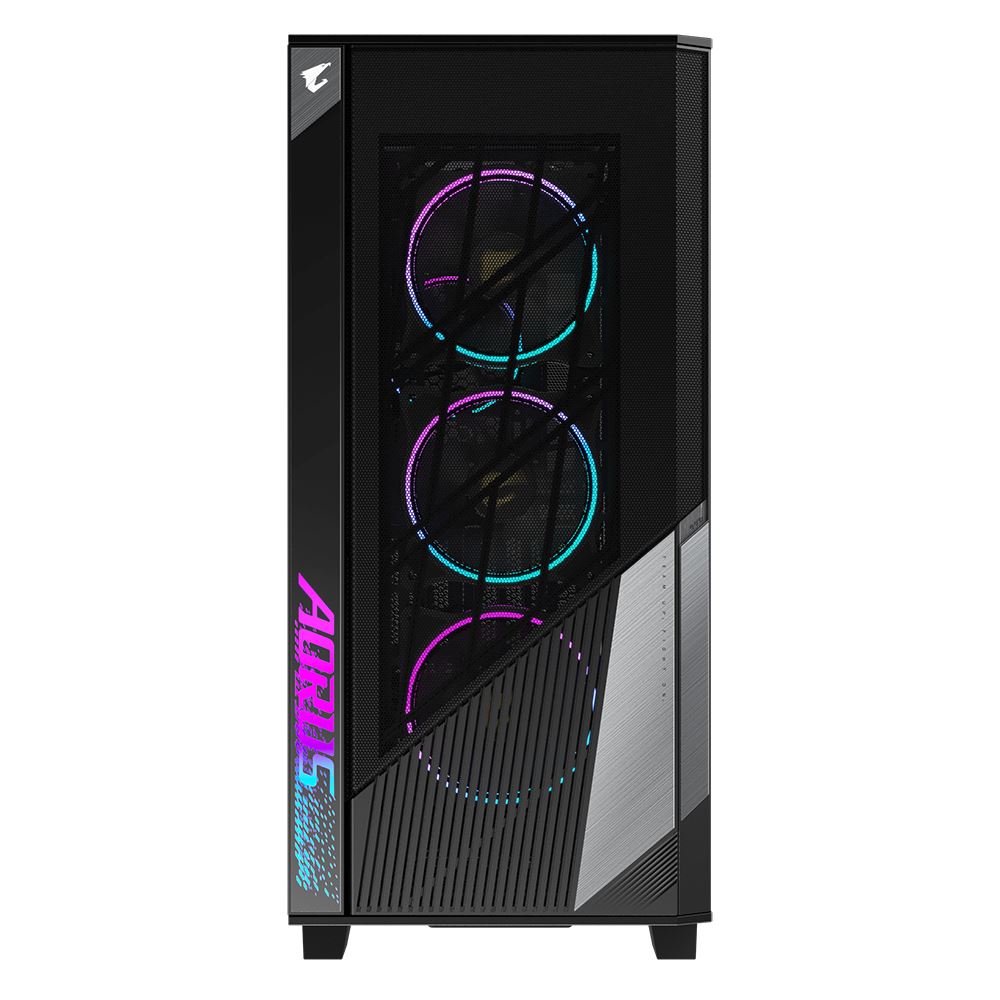 BAZAR - GIGABYTE case AORUS C500 GLASS,  bez zdroje,  průhledná bočnice,  Mid Tower,  černá - Poškozený obal (Komplet)6 