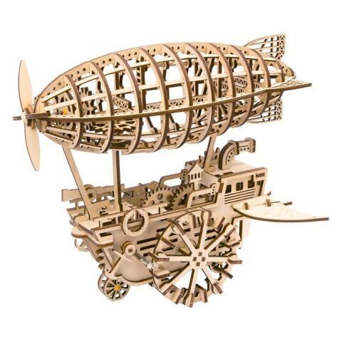 RoboTime 3D dřevěné mechanické puzzle Fantastická vzducholoď0 
