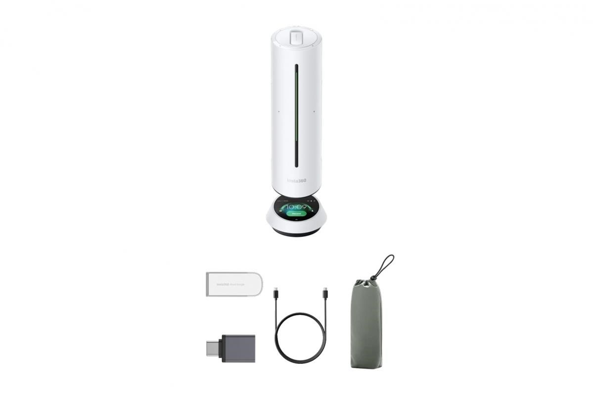 Insta360 Wave (bílá) - speakerphone,  8 mikrofonové 3D pole,  AI potlačení hluku,  úložiště 32gb,  transcript,  usb-c,  BT5 