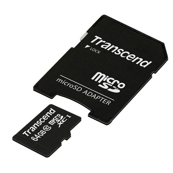 Karta TRANSCEND MicroSDXC 64 GB Class 10,  UHS-I (45 MB/ s)2 