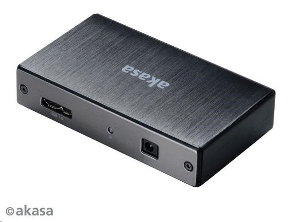 AKASA HUB USB Connect 4SV,  4x USB 3.0,  vonkajšia,  hliníková,  čierna1 