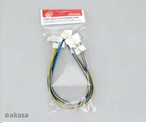 Redukčný kábel ventilátora AKASA 1x 4pin PWM na 3x 4pin PWM1 