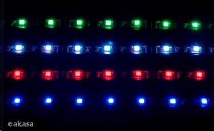 AKASA LED pásik Vegas,  napájanie Molex 12V,  60cm,  modrý0 