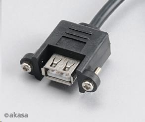 AKASA redukcia interného USB na externý USB,  USB 2.0,  60cm1 