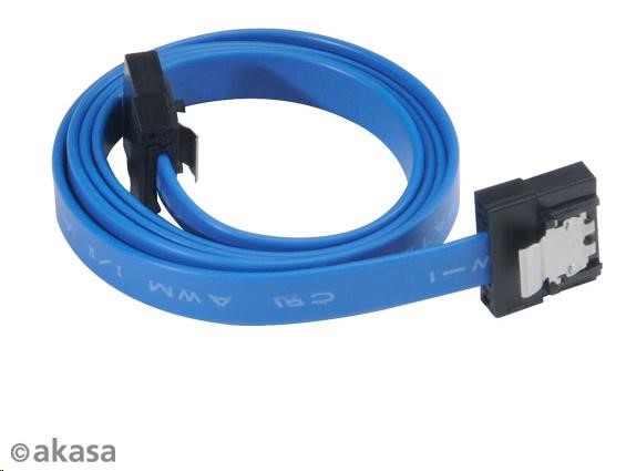 AKASA Super tenký dátový kábel SATA3 pre HDD,  SSD a optické mechaniky,  modrý,  15 cm1 