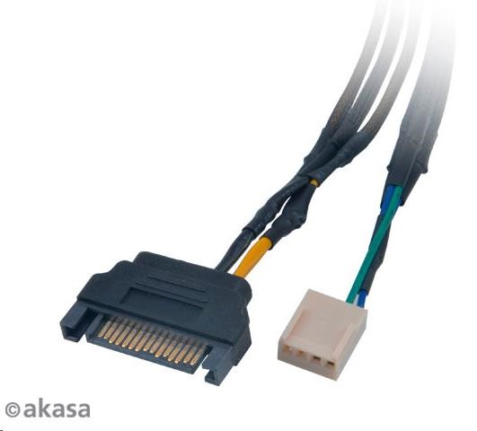 Kábel AKASA FLEXA FP3S,  na pripojenie 3 ventilátorov PWM,  30 cm1 