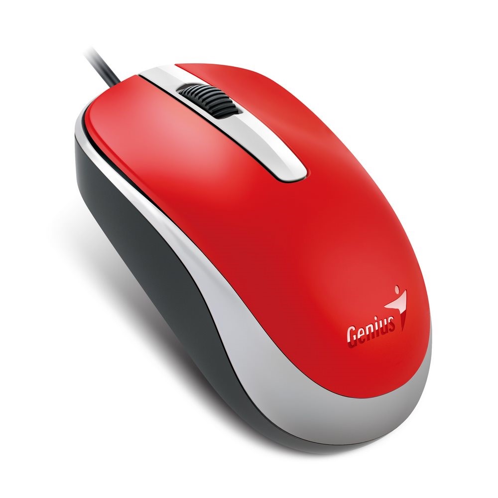 Myš GENIUS DX-120,  drôtová,  1200 dpi,  USB,  červená0 