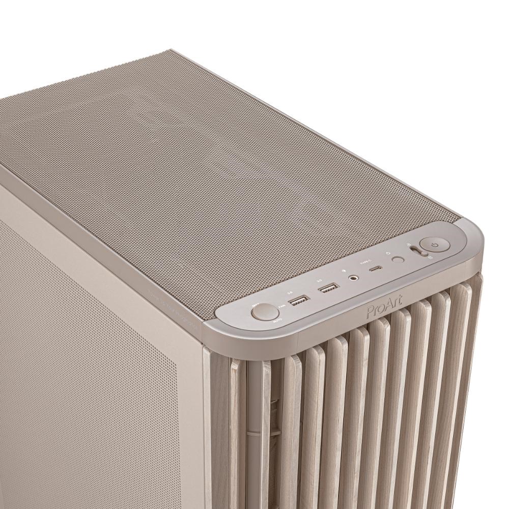 ASUS case PROART PA401 WOOD MESH PWM,  ATX,  2x 160mm Fan,  1x 120mm Fan,  Fan Hub,  beige (béžová)3 