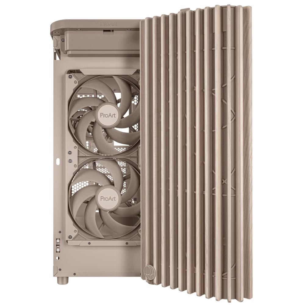 ASUS case PROART PA401 WOOD MESH PWM,  ATX,  2x 160mm Fan,  1x 120mm Fan,  Fan Hub,  beige (béžová)7 