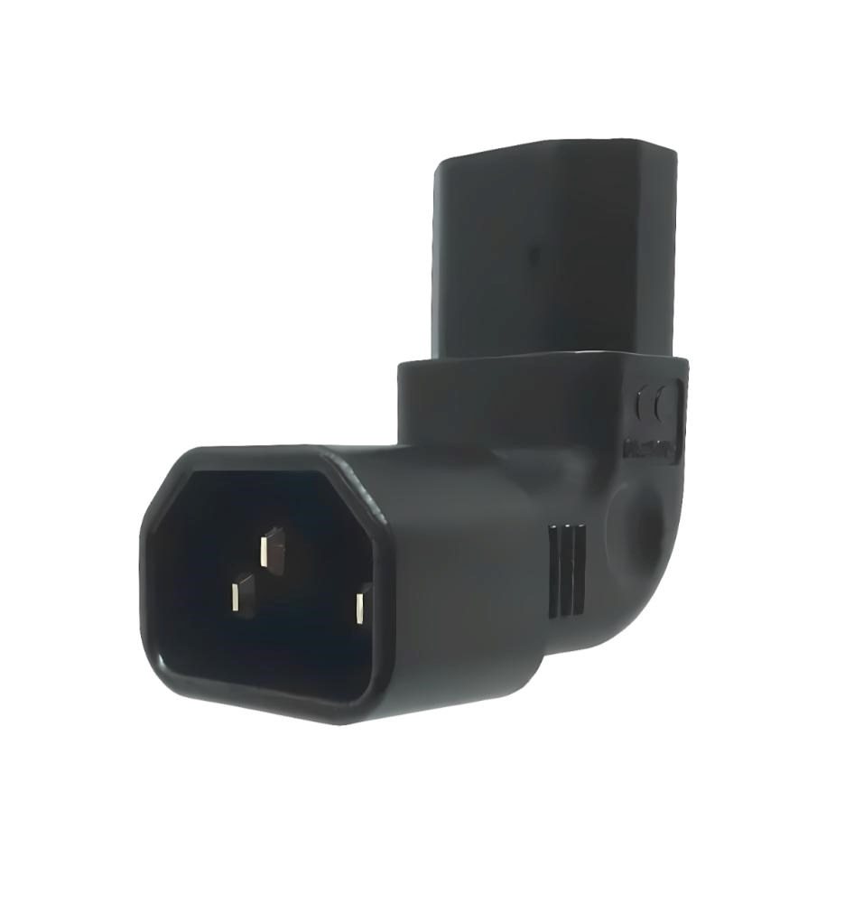 Adaptér vertikálně úhlový IEC C13 na IEC C14 napětí 230V,  10A2 