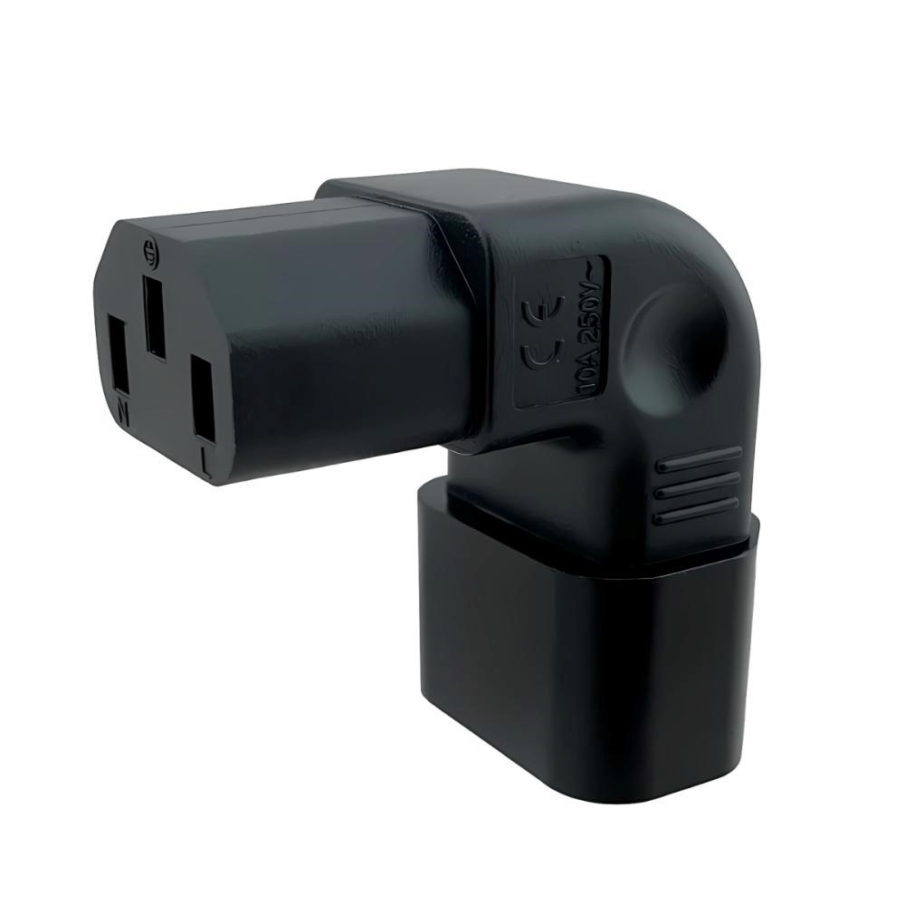 Adaptér vertikálně úhlový IEC C13 na IEC C14 napětí 230V,  10A1 