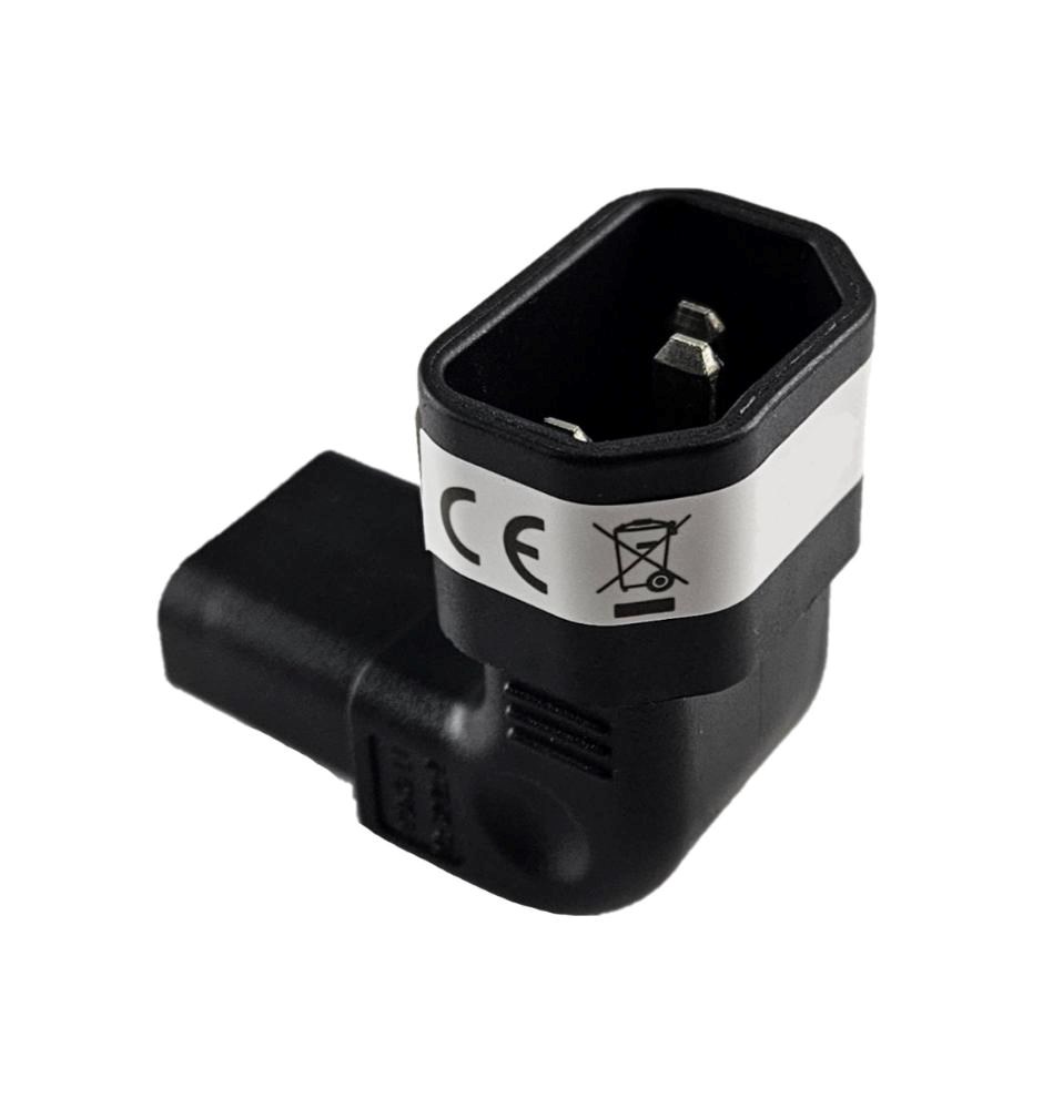 Adaptér vertikálně úhlový IEC C13 na IEC C14 napětí 230V,  10A2 