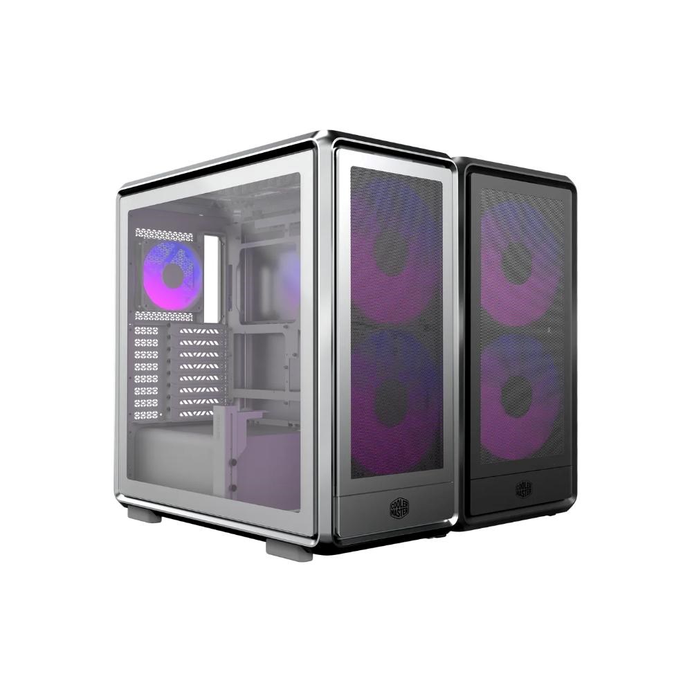 Cooler Master case MasterFrame 600 Mesh Silver ARGB,  Průhledná bočnice,  ATX,  2x 200mm ARGB Fan,  1x 120mm ARGB Fan,  Šedá0 
