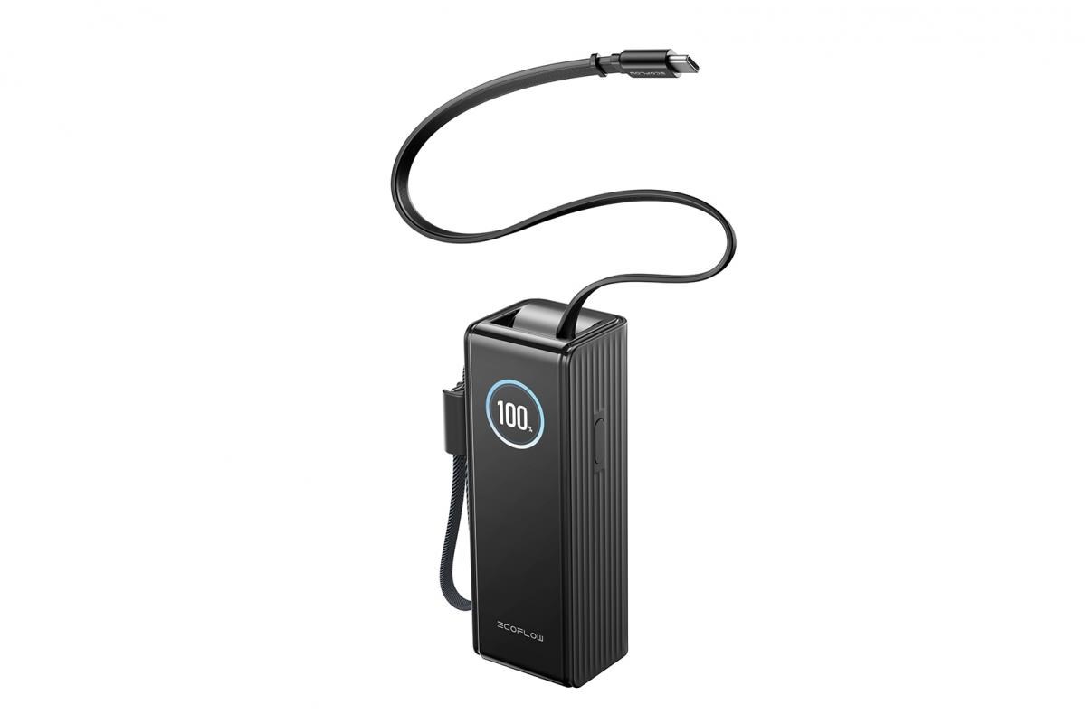 EcoFlow RAPID Power Banka (25000mAh, 170W) 2x100W vestavěný USB-C kabel - černá1 