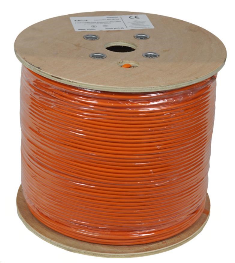 LEXI-Net kabel Cat 6A S/ FTP LSOH licna (Dca) 27 AWG 500m cívka,  oranžový plášť0 