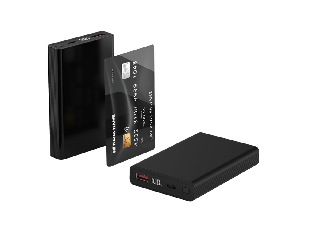 WG - Power Bank 10000 mAh,   USB-C PD 20W + USB-A 22.5W,  černá2 