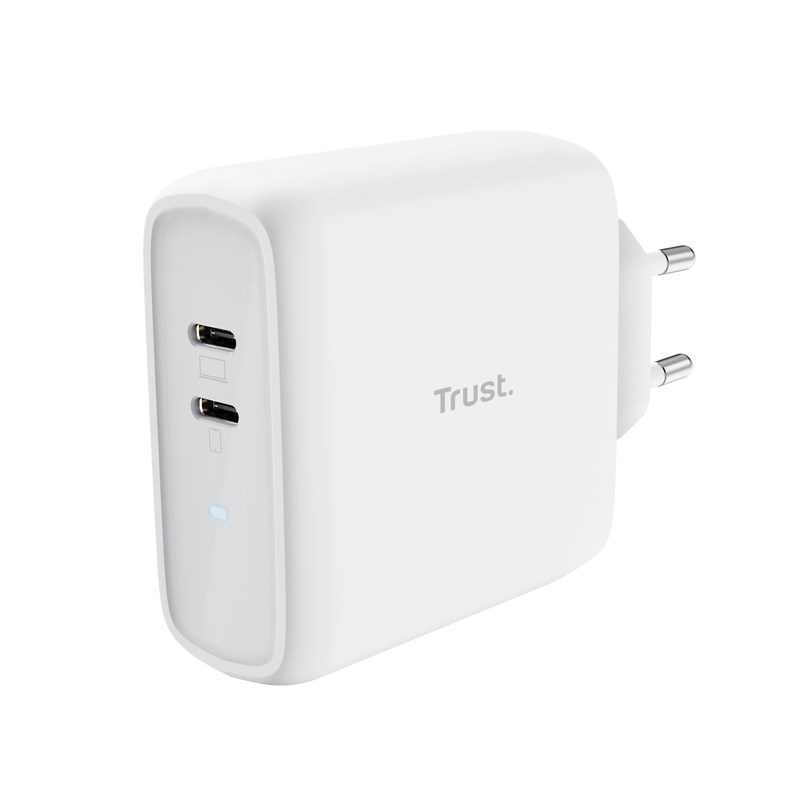 TRUST nabíječka MAXO 65W,  2x USB-C,  bílá0 