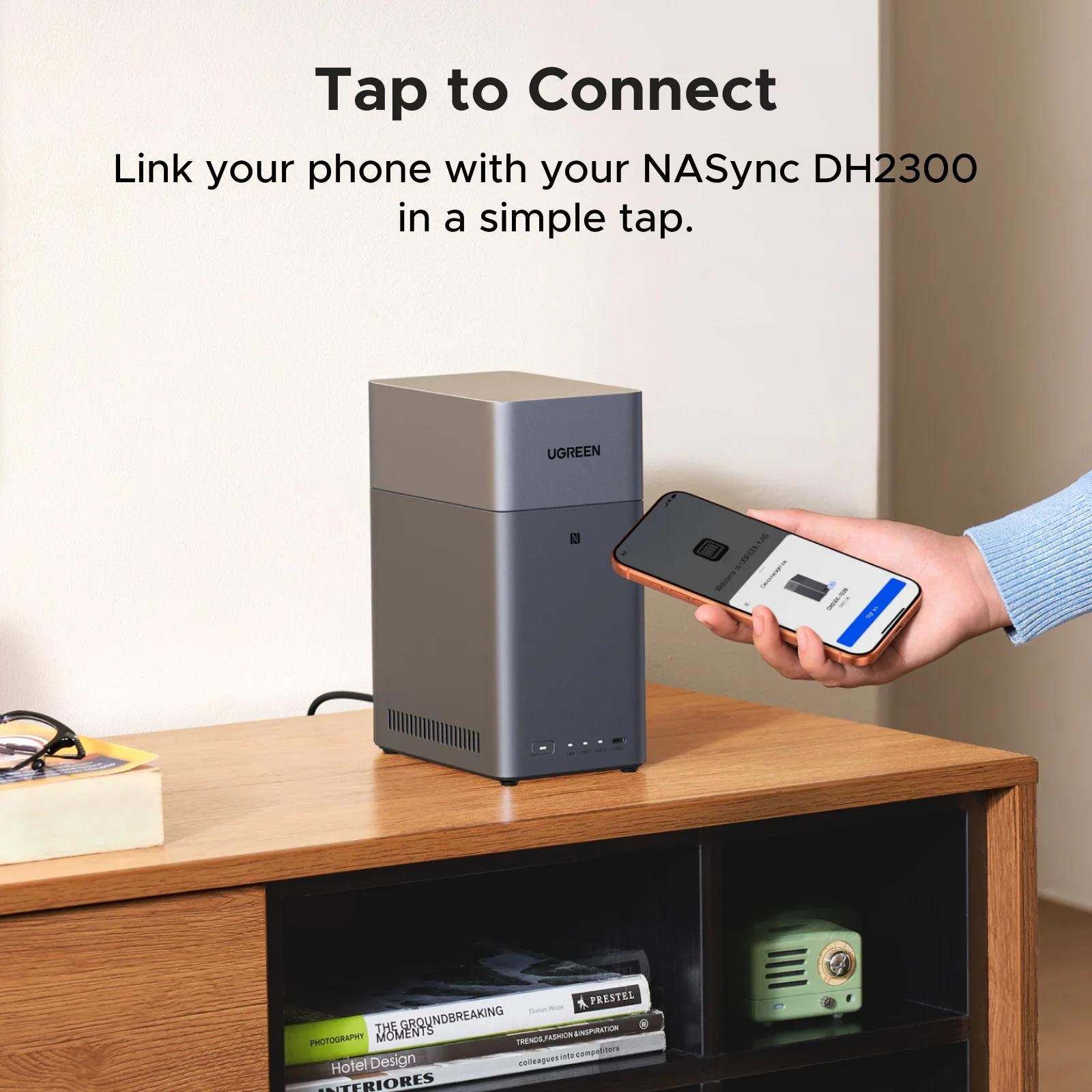 UGREEN NASync DH2300 (2x4C/ RockchipA76+A55/ 2, 2GHz/ 4GBRAM/ 2xSATA/ 1xGbE/ 2xUSB3.2/ 1xUSB-C/ HDMI)2 