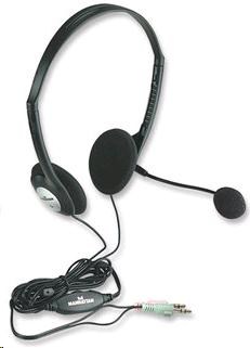 MANHATTAN Sluchátka s mikrofonem Stereo Headset0 