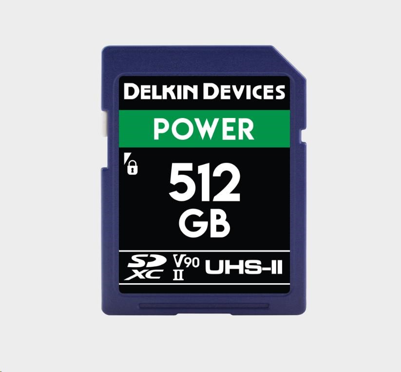 Delkin SD Power 2000X UHS-II U3 (V90) R300/ W250 512GB0 
