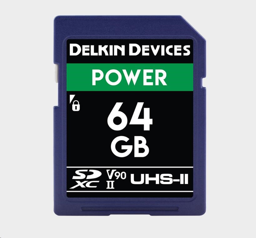 Delkin SD Power 2000X UHS-II U3 (V90) R300/ W250 64GB0 