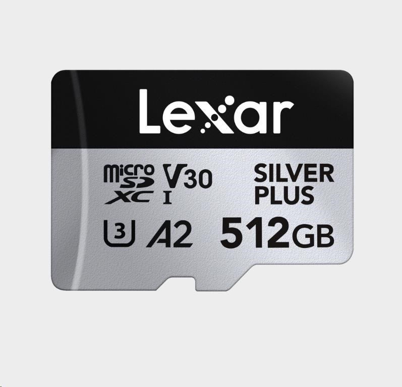 Lexar 512GB H-P Silver Plus microSDXC s adp C10 A2