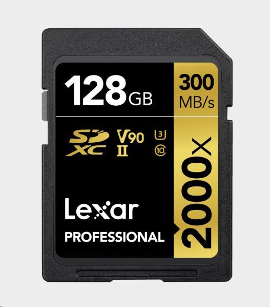 Lexar SDXC Pro 2000X UHS-II U3 R300/ W260 (V90) 128GB0 