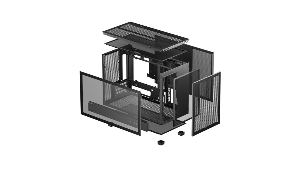 DEEPCOOL Case CH260,  mATX,  Průhledná bočnice,  černá9 