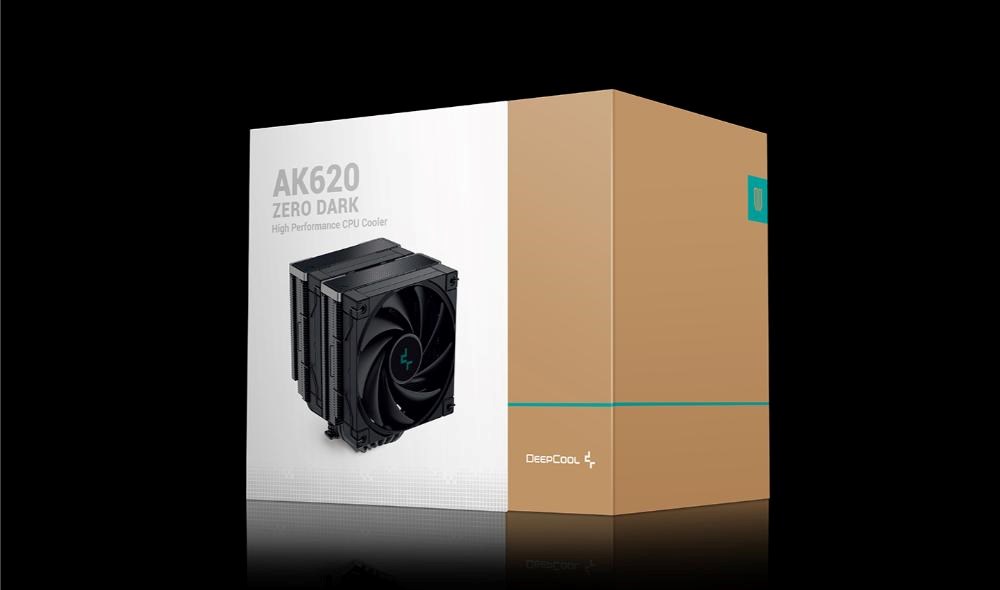 DEEPCOOL CPU Chladič AK620 ZERO DARK,  2x120mm,  LGA1851,  AM5,  černá1 