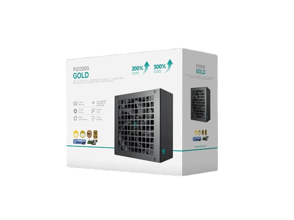 DEEPCOOL GAMERSTORM zdroj 1200W PQ1200G,  120mm,  Plně modulární,  80+ Gold,  ATX 3.1,  černá8 