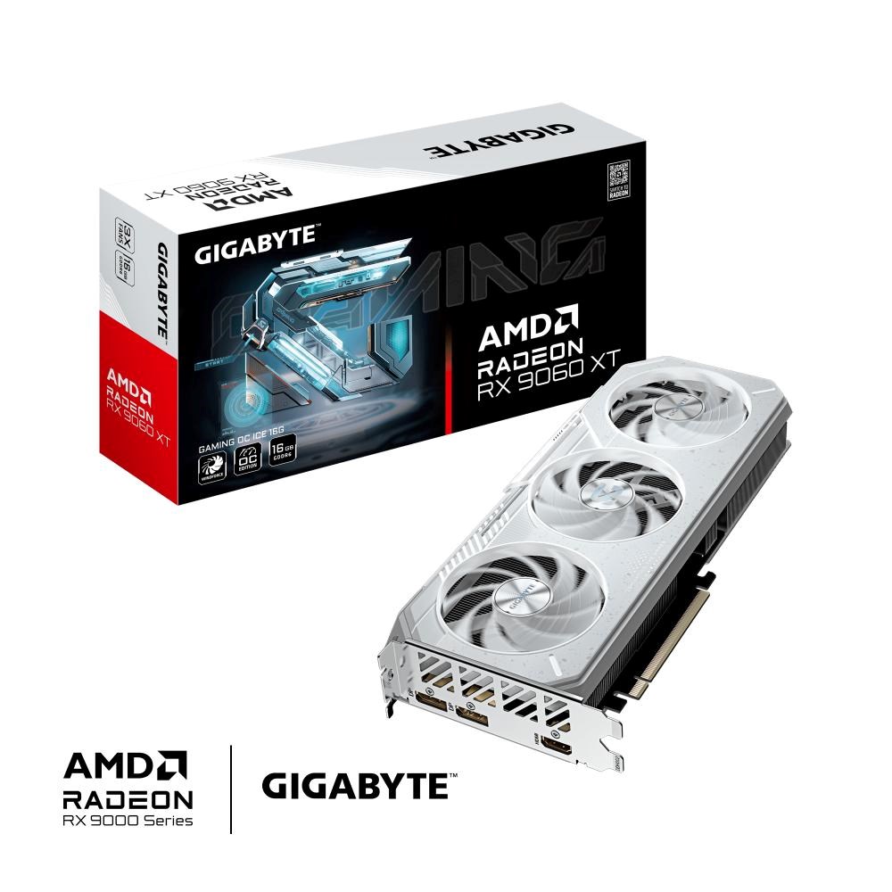 GIGABYTE VGA AMD Radeon RX 9060 XT GAMING OC ICE 16G,  16G GDDR6,  2xDP,  1xHDMI1 